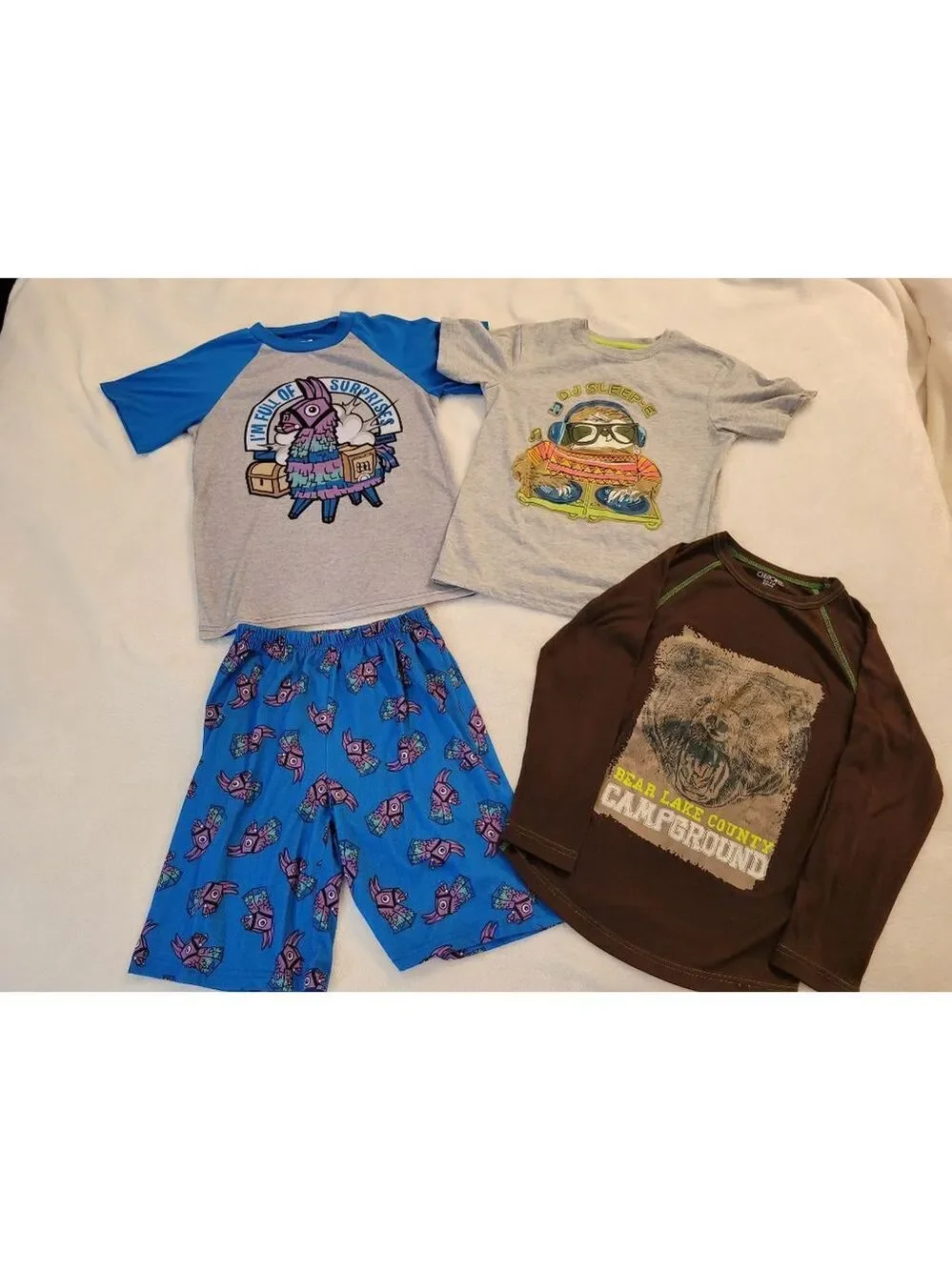 Boys Pajama Lot M: Fortnite, Cat & Jack, Cherokee
